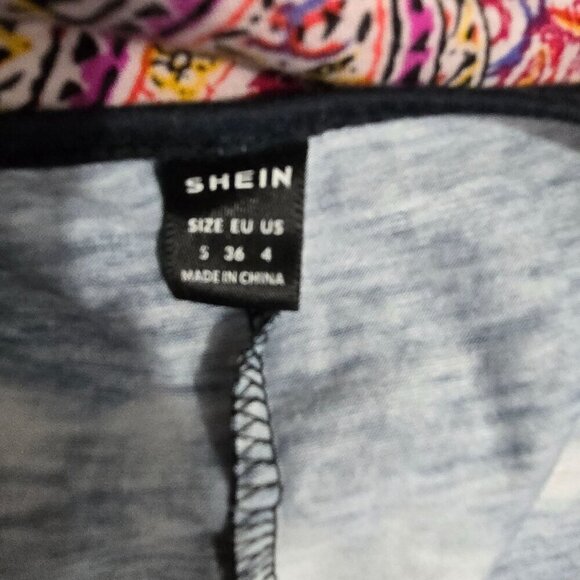 Black White Goth Tie Dye Batwing Sleeve Tee Shein - Picture 3 of 6